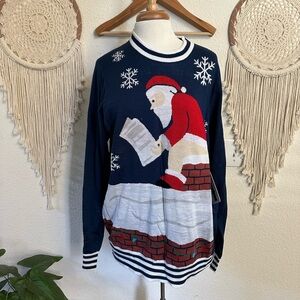 Tipsy elves Santa chimney men’s pullover sweater XL